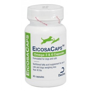 EicosaCaps 奧米加 3&6 魚油膠囊60粒 (40磅以下貓犬專用)